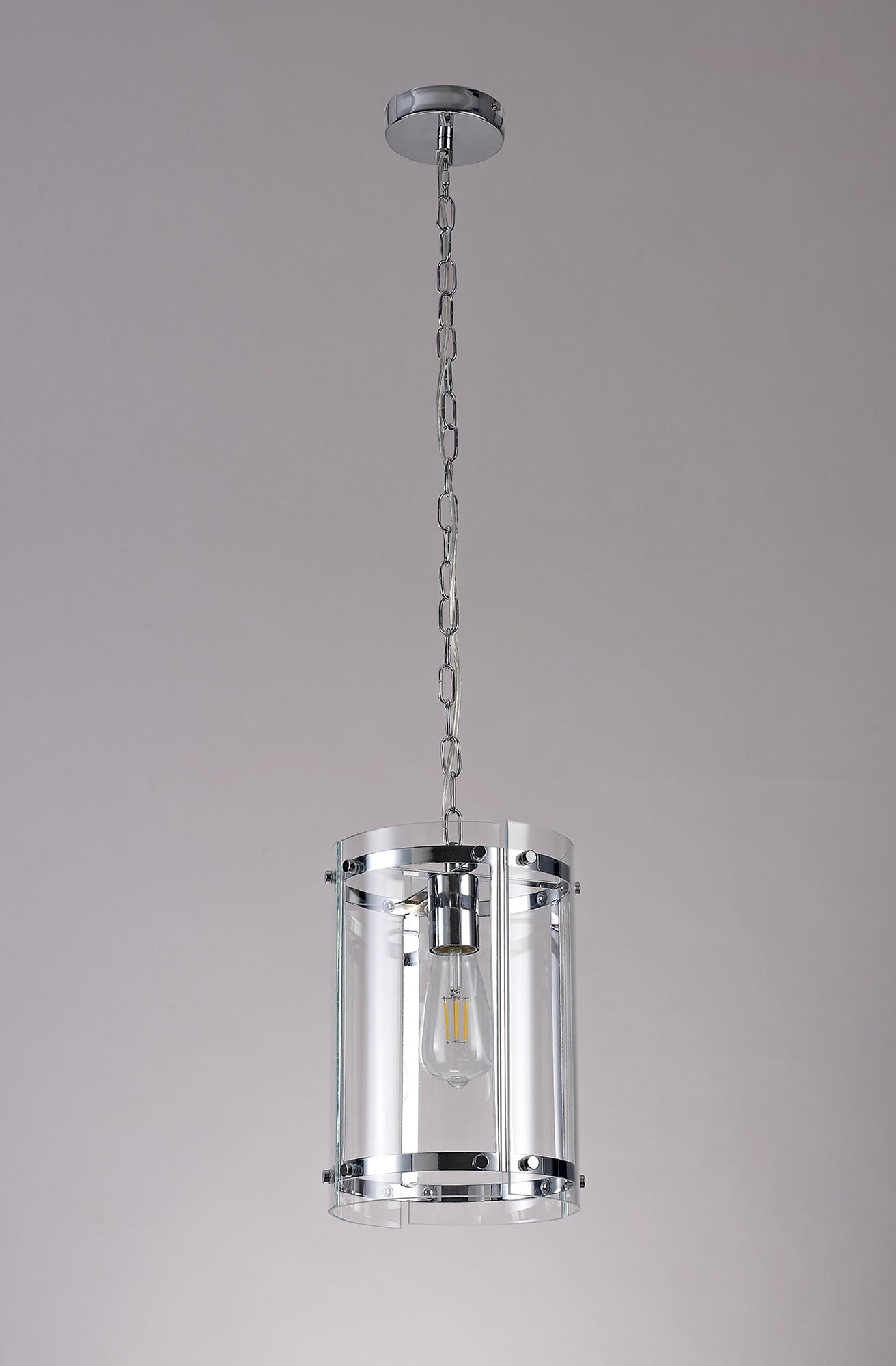 Tarporley Pendant, 1 Light E27, Polished Chrome 2