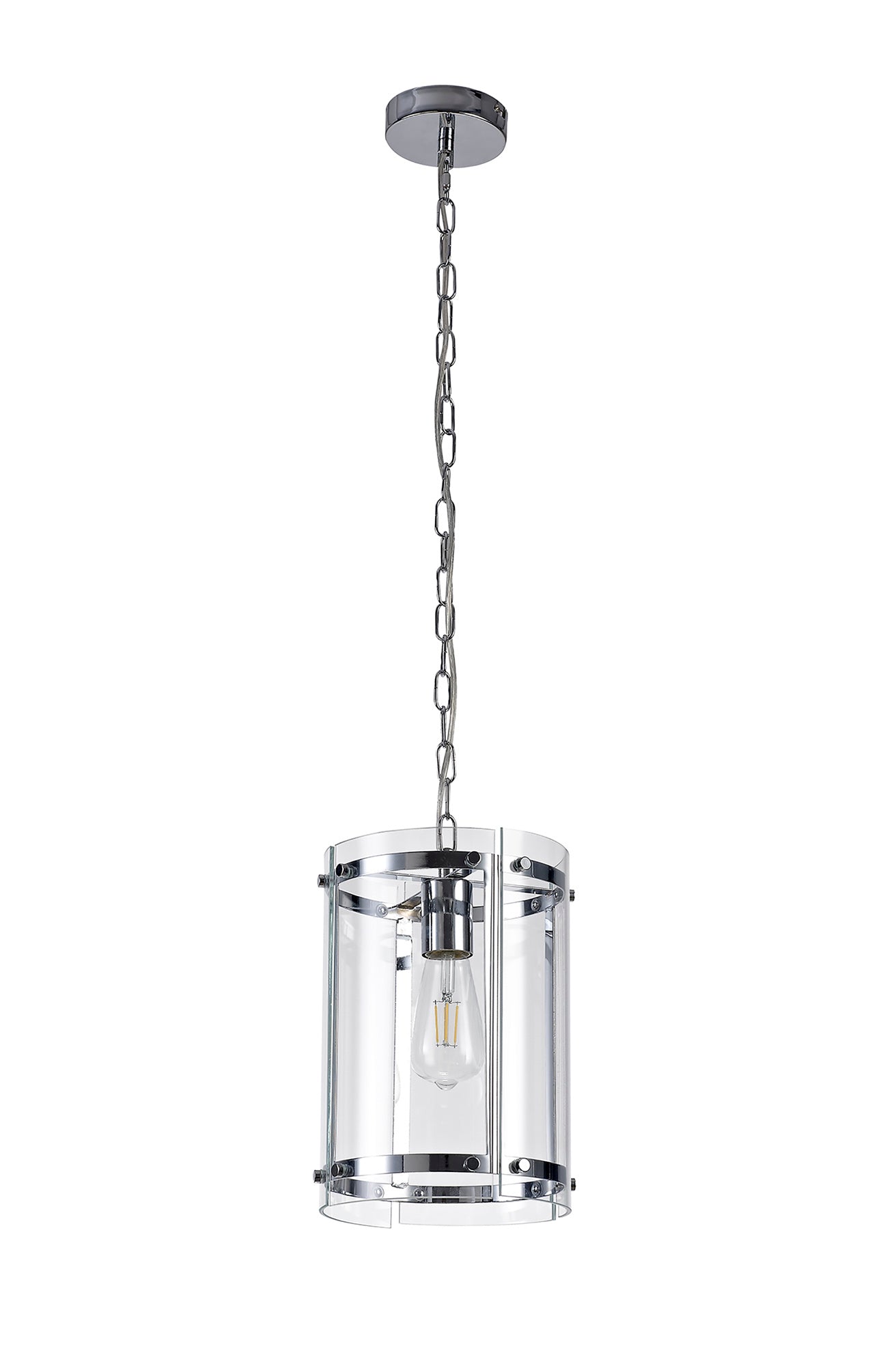 Tarporley Pendant, 1 Light E27, Polished Chrome 2