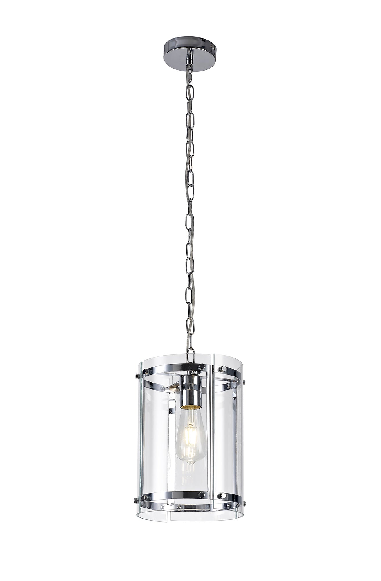 Tarporley Pendant, 1 Light E27, Polished Chrome 2