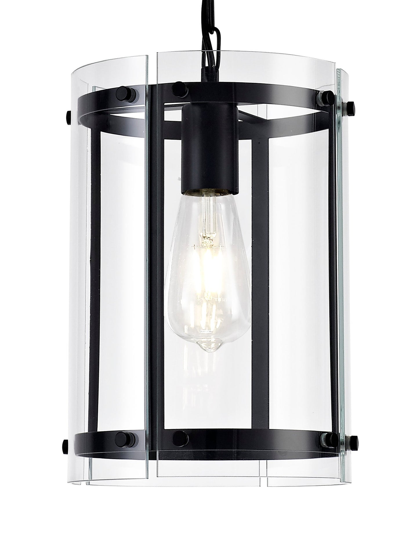 Tarporley Pendant, 1 Light E27, Matt Black 2