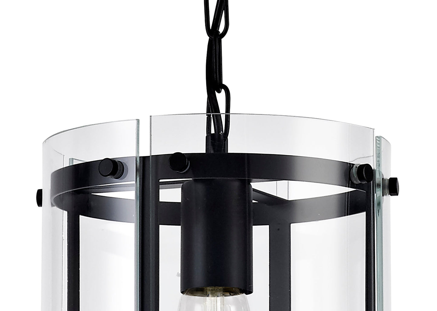 Tarporley Pendant, 1 Light E27, Matt Black 2