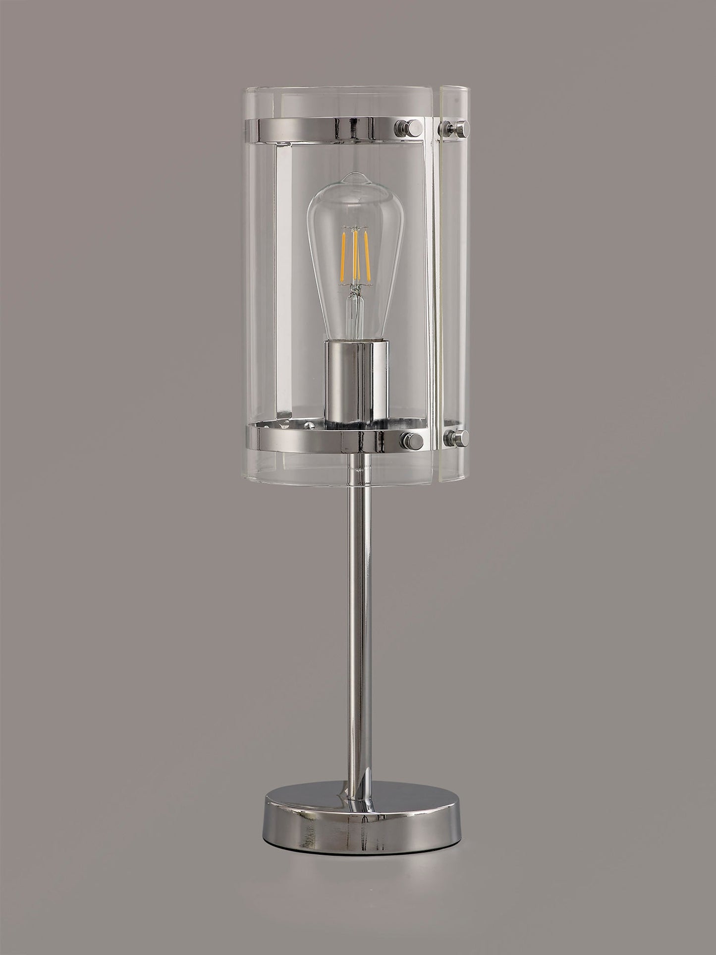 Tarporley Table Lamp, 1 Light E27, Polished Chrome