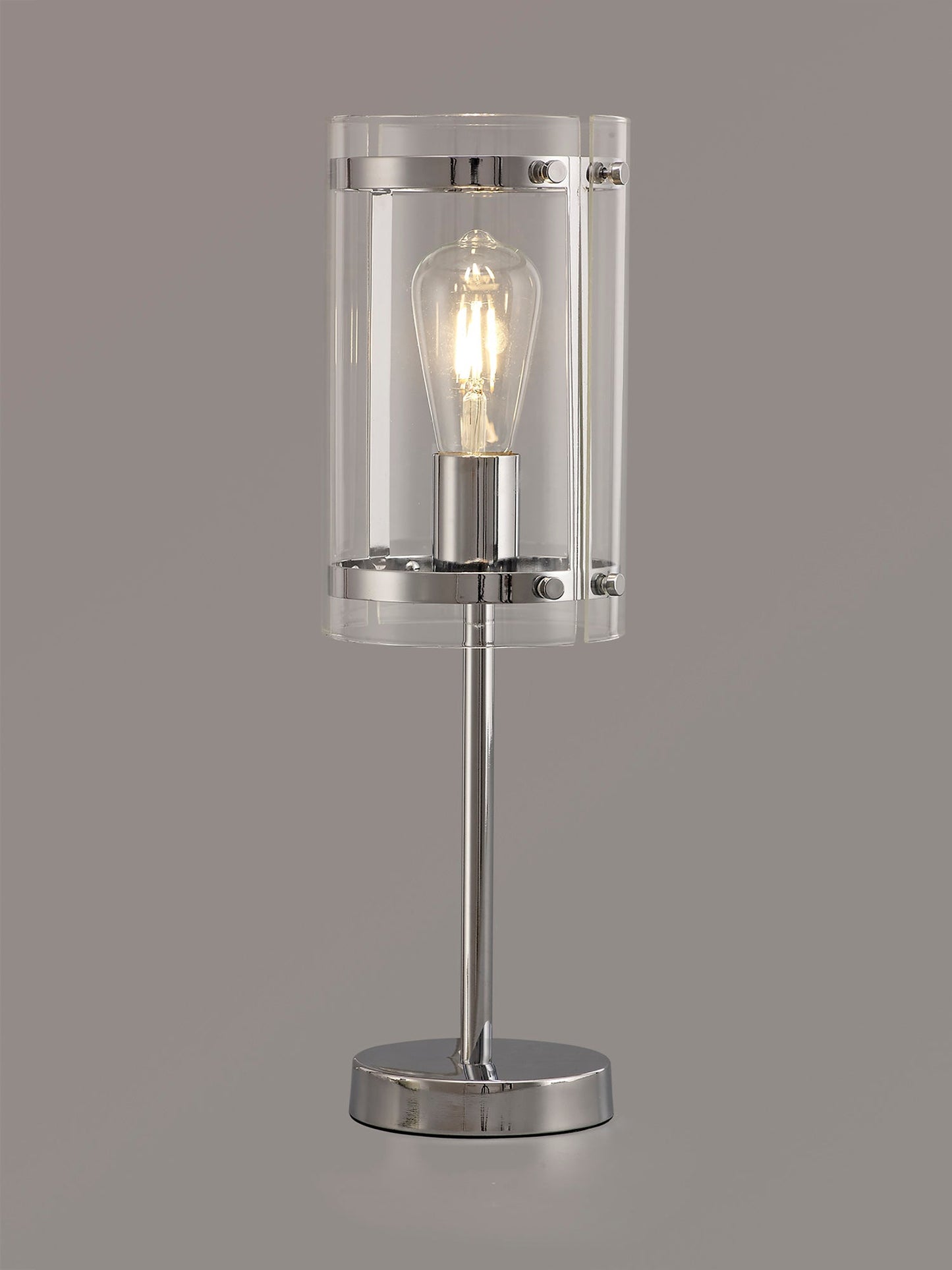 Tarporley Table Lamp, 1 Light E27, Polished Chrome