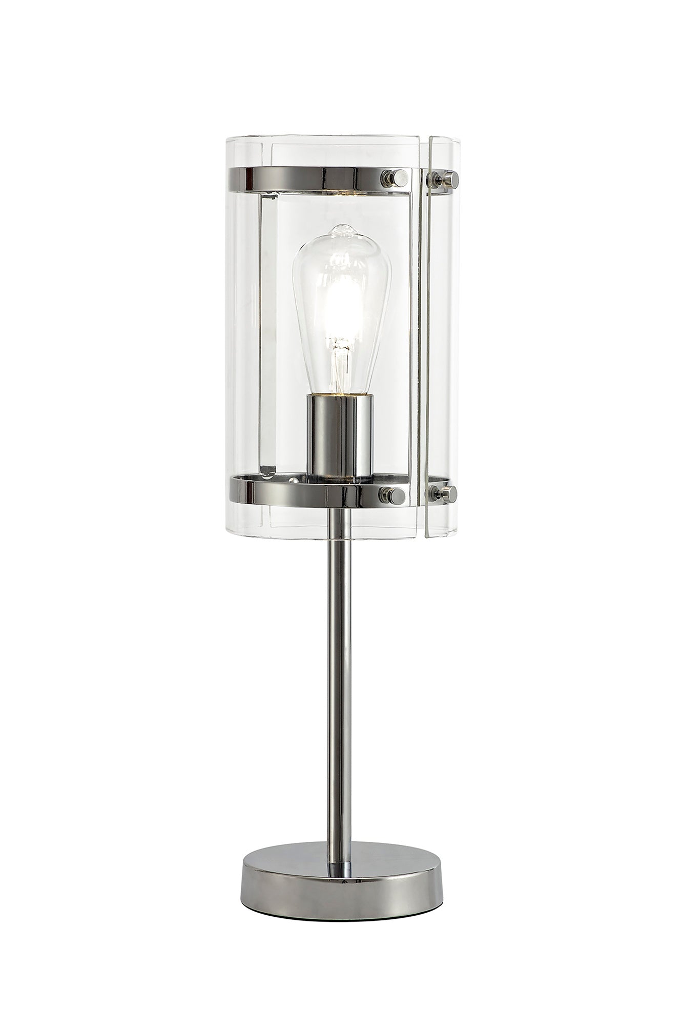 Tarporley Table Lamp, 1 Light E27, Polished Chrome