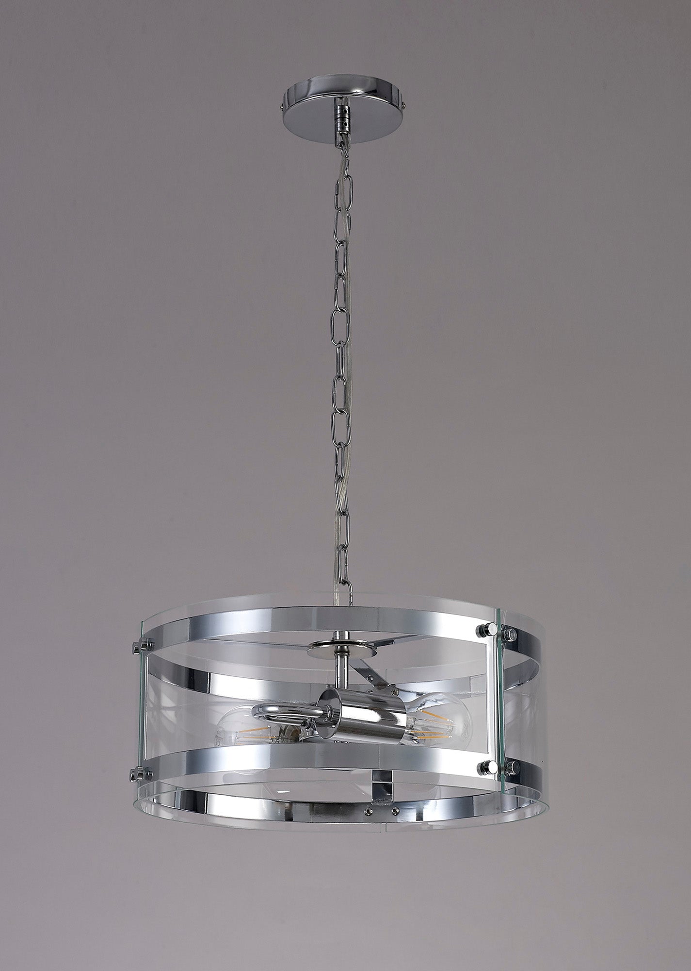 Tarporley Pendant, 2 Light E27, Polished Chrome 2