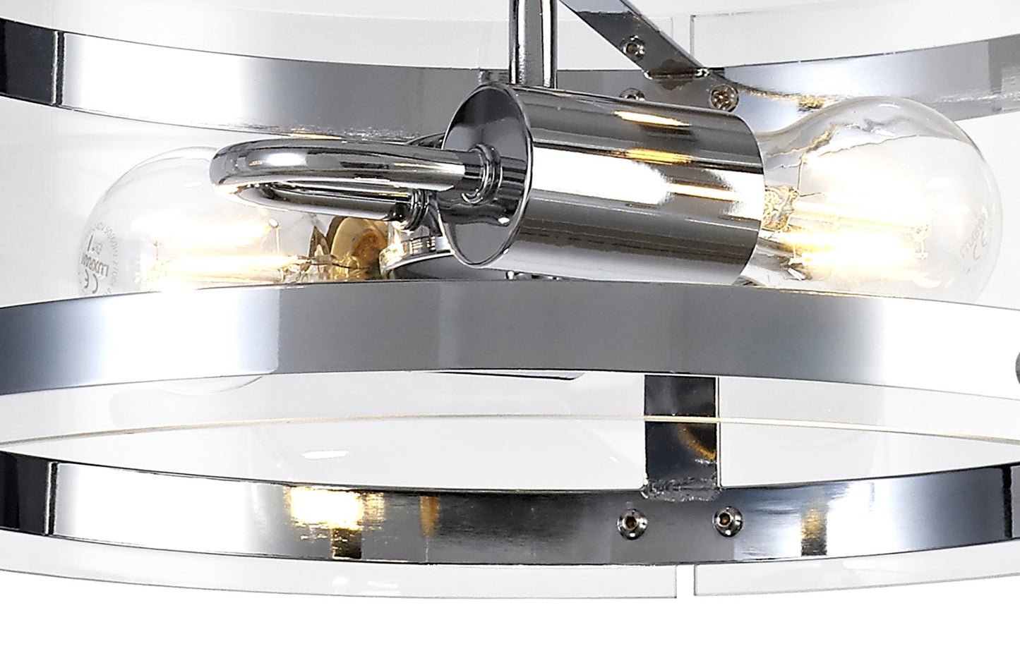 Tarporley Pendant, 2 Light E27, Polished Chrome 2
