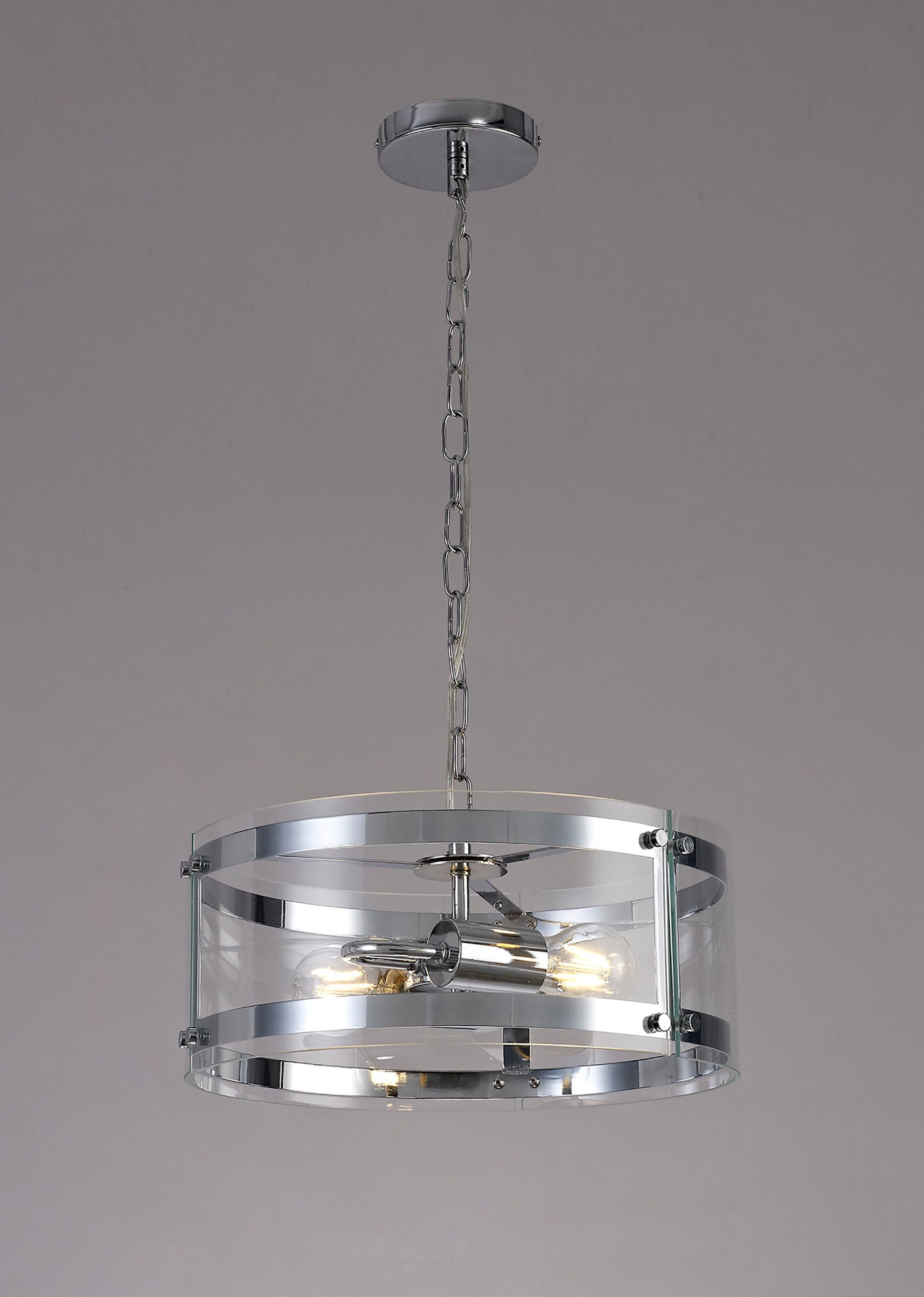 Tarporley Pendant, 2 Light E27, Polished Chrome 2