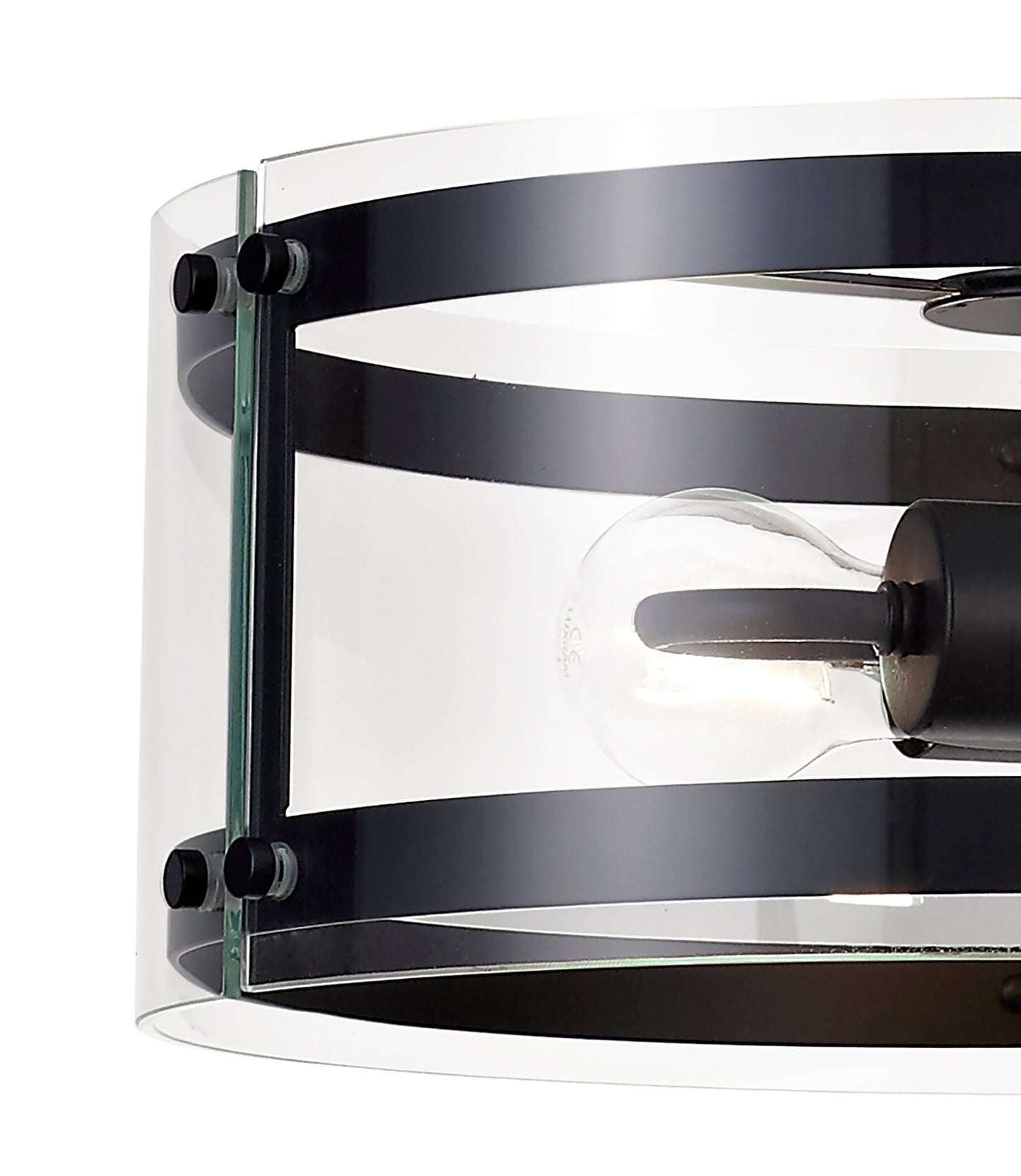 Tarporley Pendant, 2 Light E27, Matt Black 2