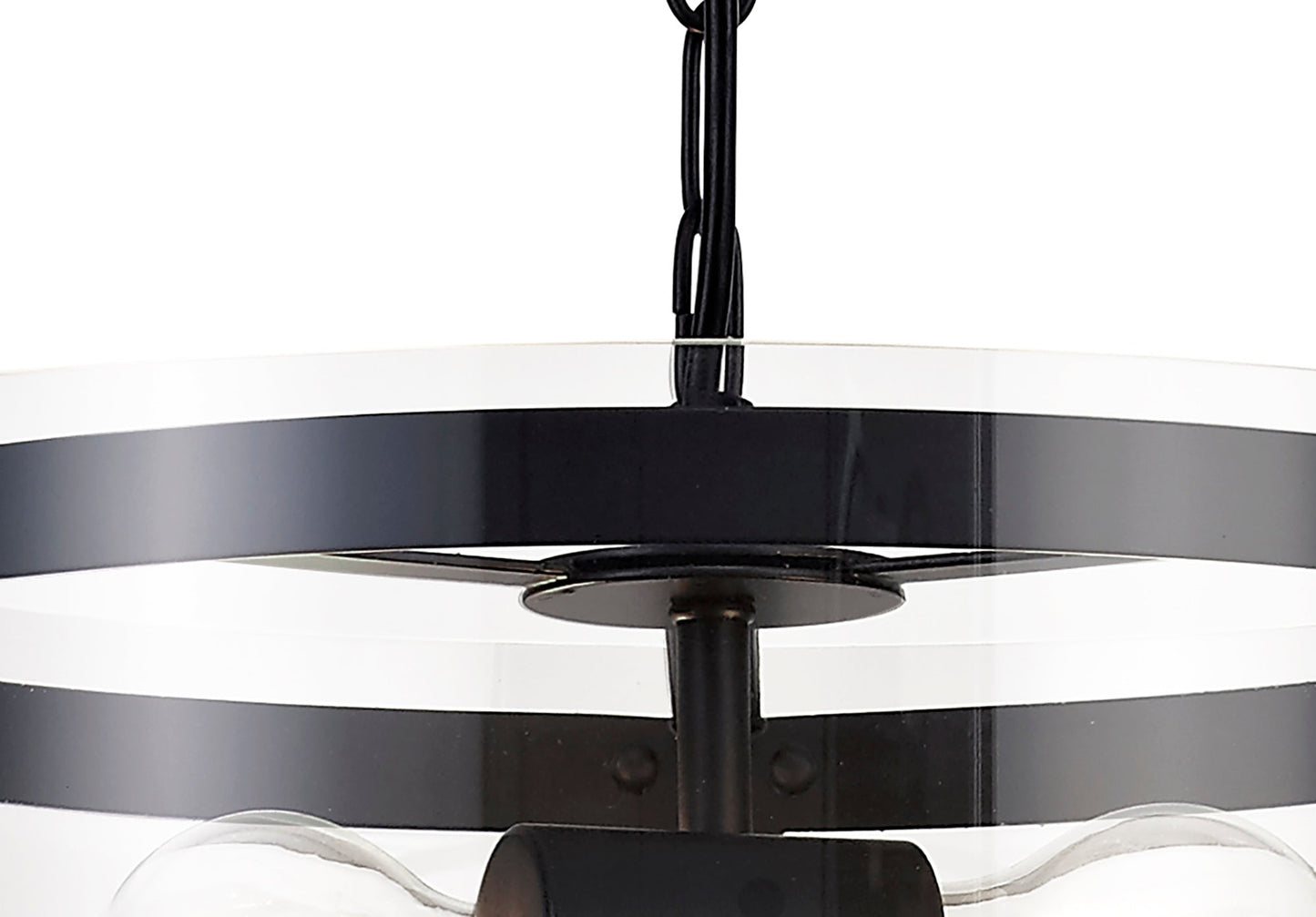 Tarporley Pendant, 2 Light E27, Matt Black 2