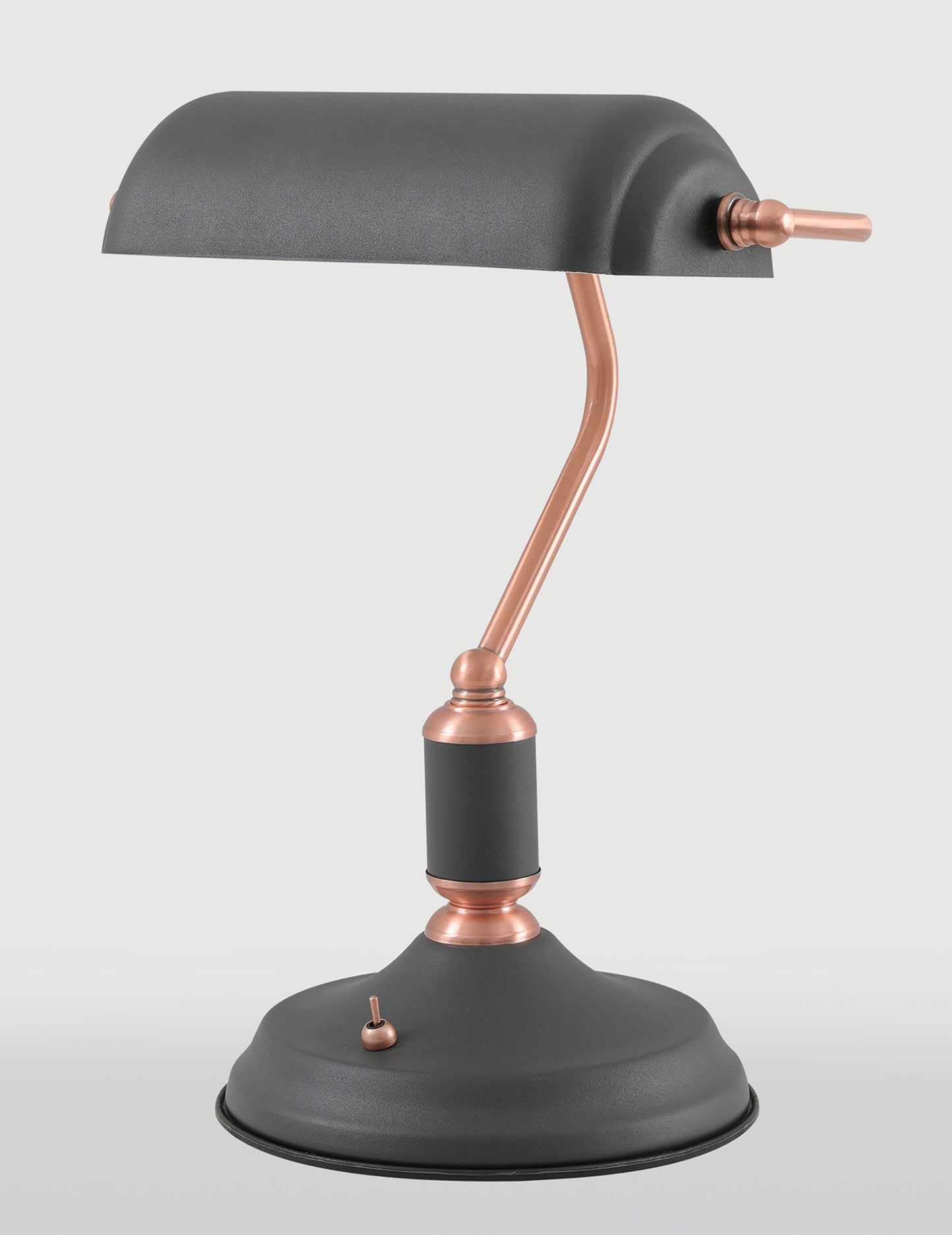 Toft Table Lamp 1 Light With Toggle Switch, Graphite and Copper