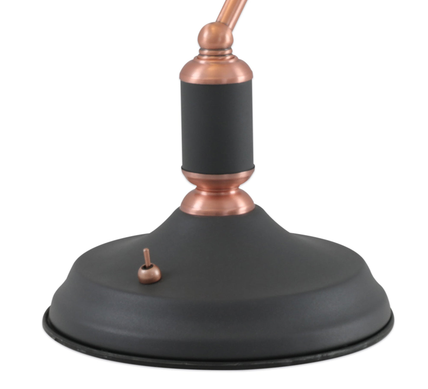 Toft Table Lamp 1 Light With Toggle Switch, Graphite and Copper
