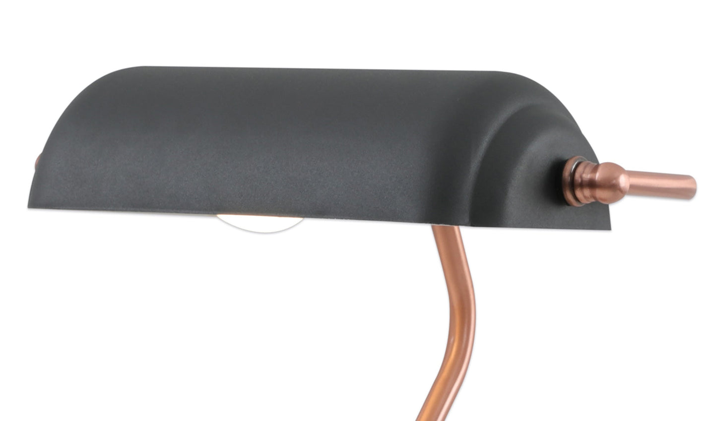 Toft Table Lamp 1 Light With Toggle Switch, Graphite and Copper