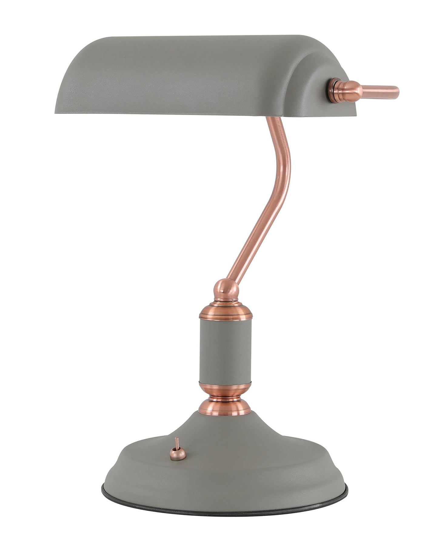 Toft Table Lamp 1 Light With Toggle Switch, Sand Grey and Copper