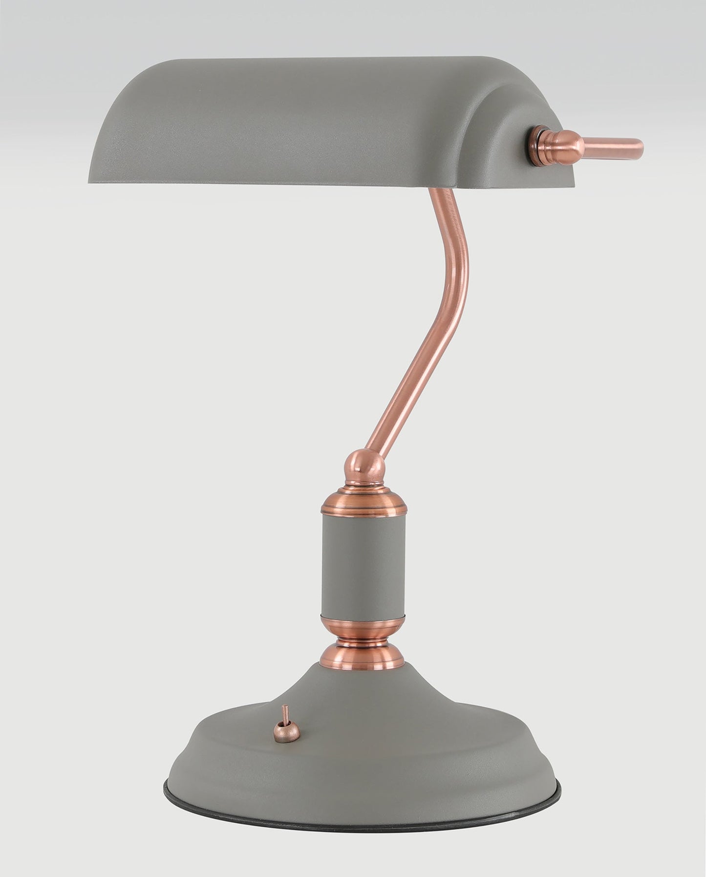 Toft Table Lamp 1 Light With Toggle Switch, Sand Grey and Copper