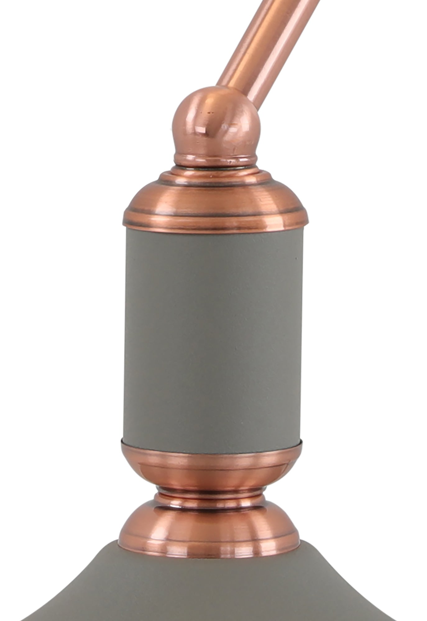Toft Table Lamp 1 Light With Toggle Switch, Sand Grey and Copper
