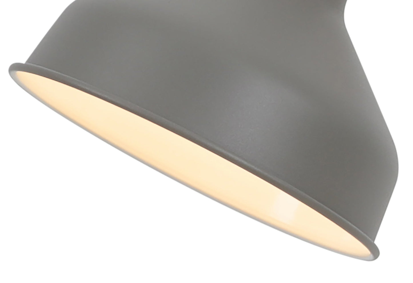 Toft Adjustable Table Lamp, 1 x E27, Sand Grey and Copper and White