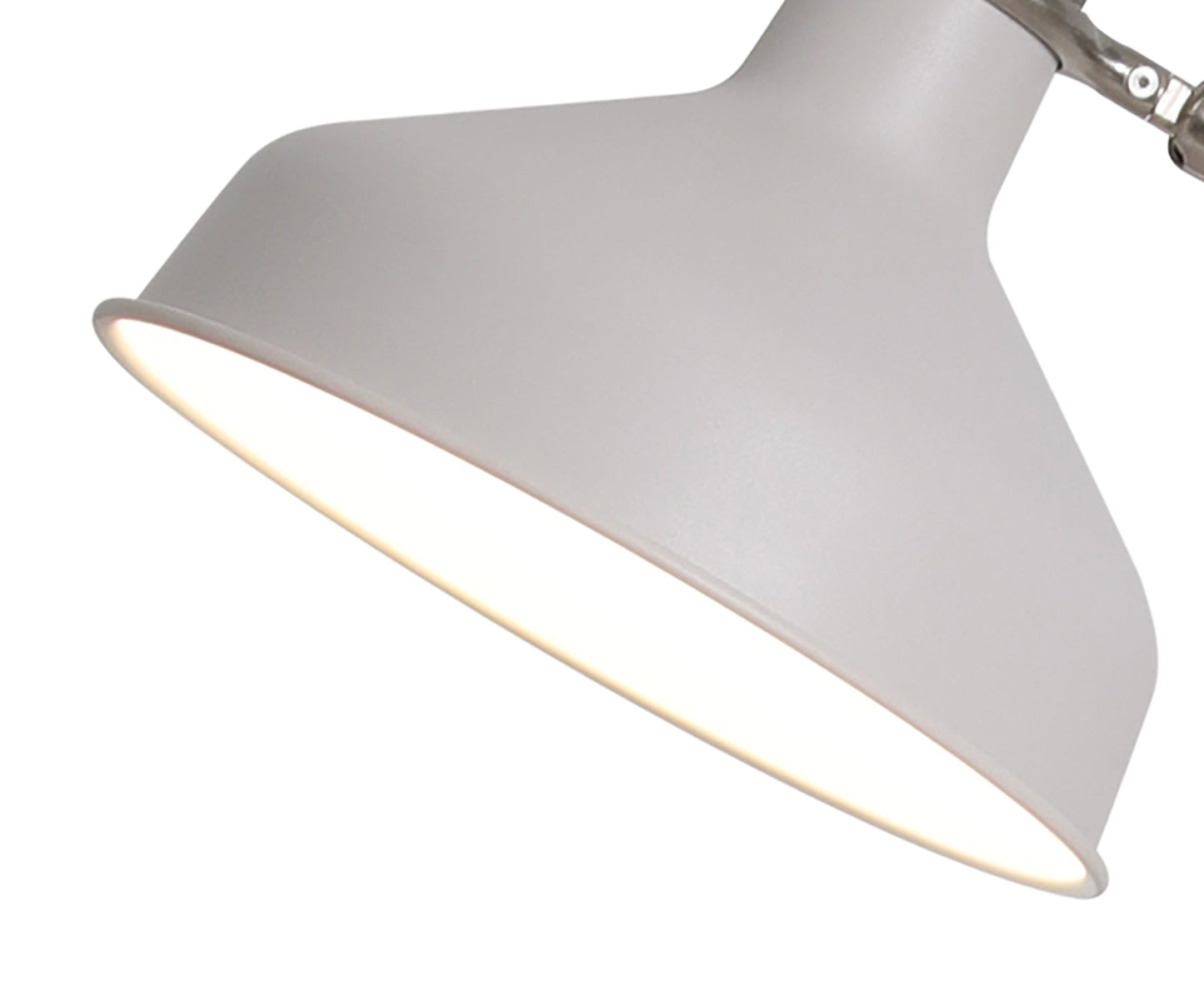 Toft Adjustable Floor Lamp, 1 x E27, Sand White and Satin Nickel and White