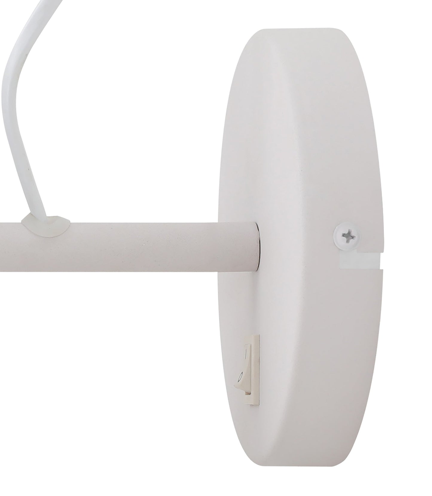 Toft Adjustable Wall Lamp Switched, 1 x E27, Sand White and Satin Nickel and White