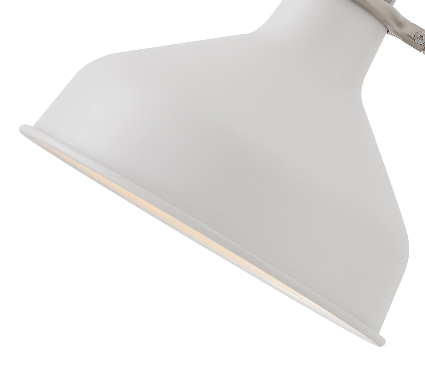 Toft Adjustable Wall Lamp Switched, 1 x E27, Sand White and Satin Nickel and White