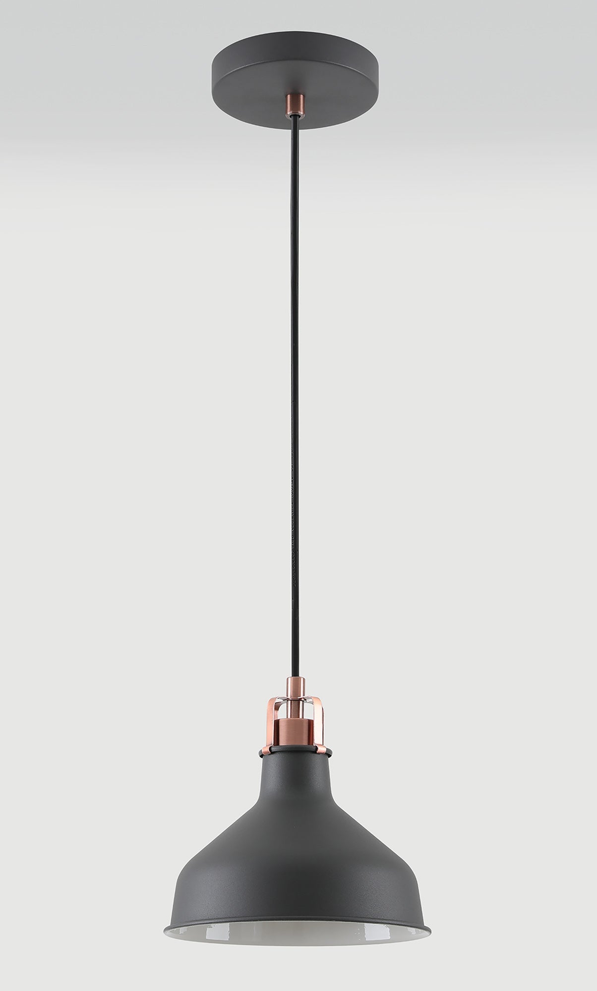 Toft Small Pendant, 1 x E27, Graphite and Copper and White