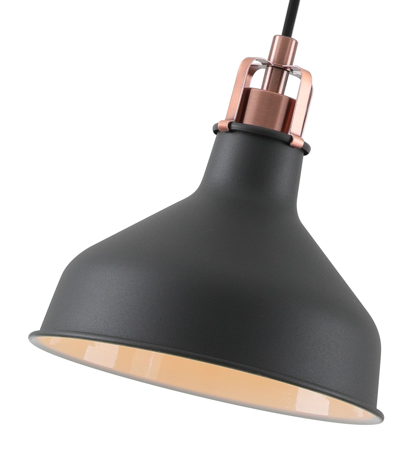 Toft Small Pendant, 1 x E27, Graphite and Copper and White