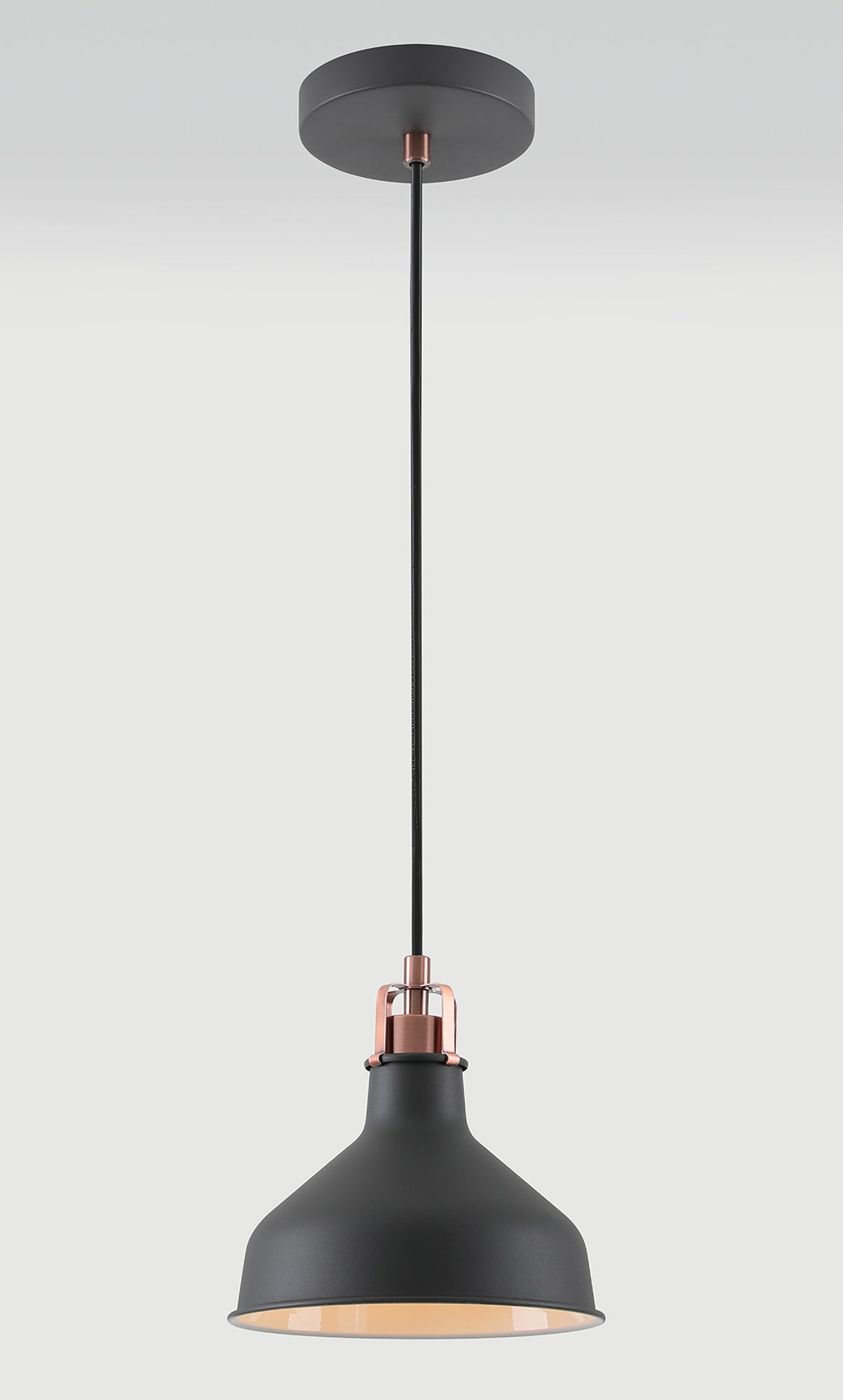 Toft Small Pendant, 1 x E27, Graphite and Copper and White