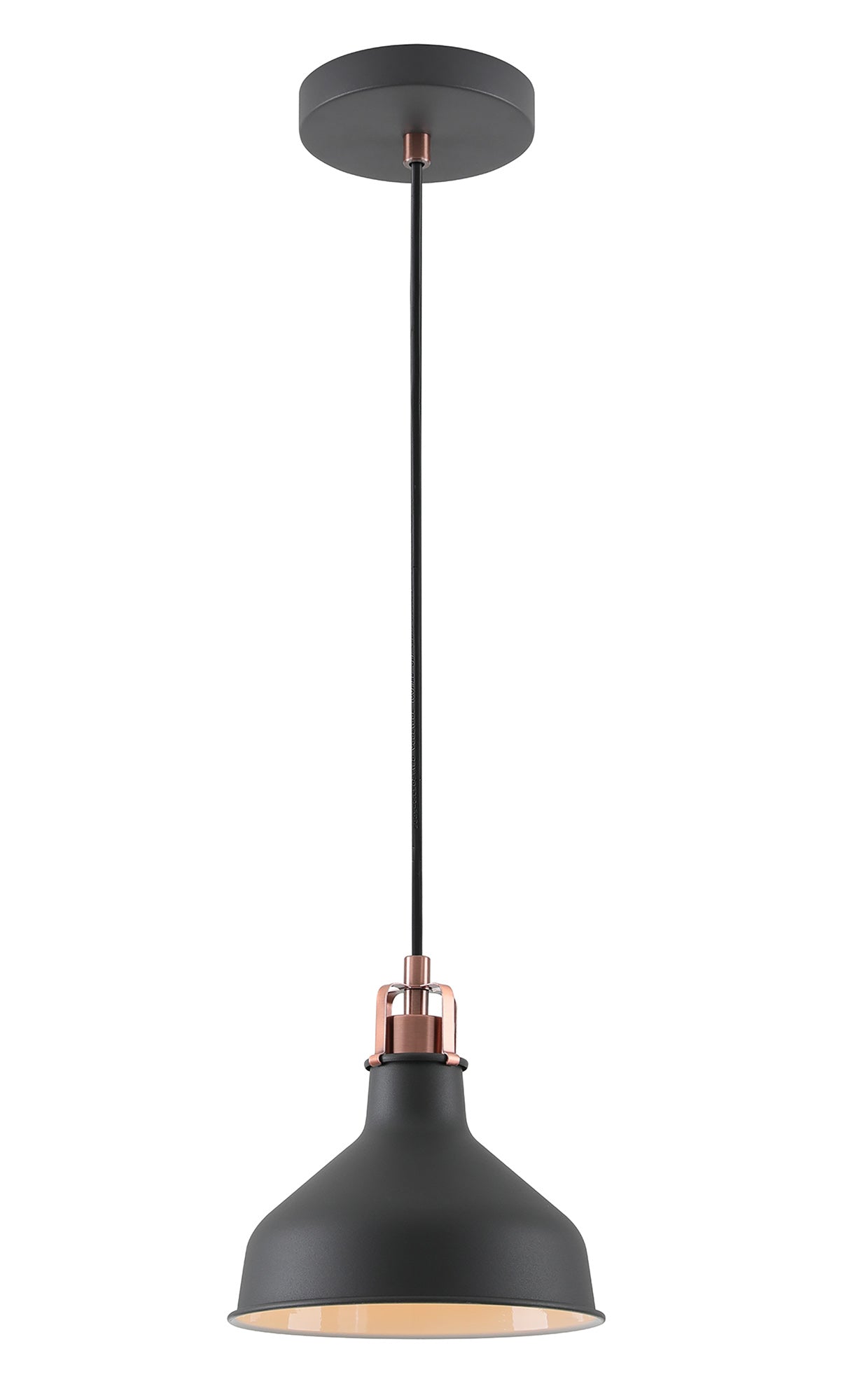 Toft Small Pendant, 1 x E27, Graphite and Copper and White