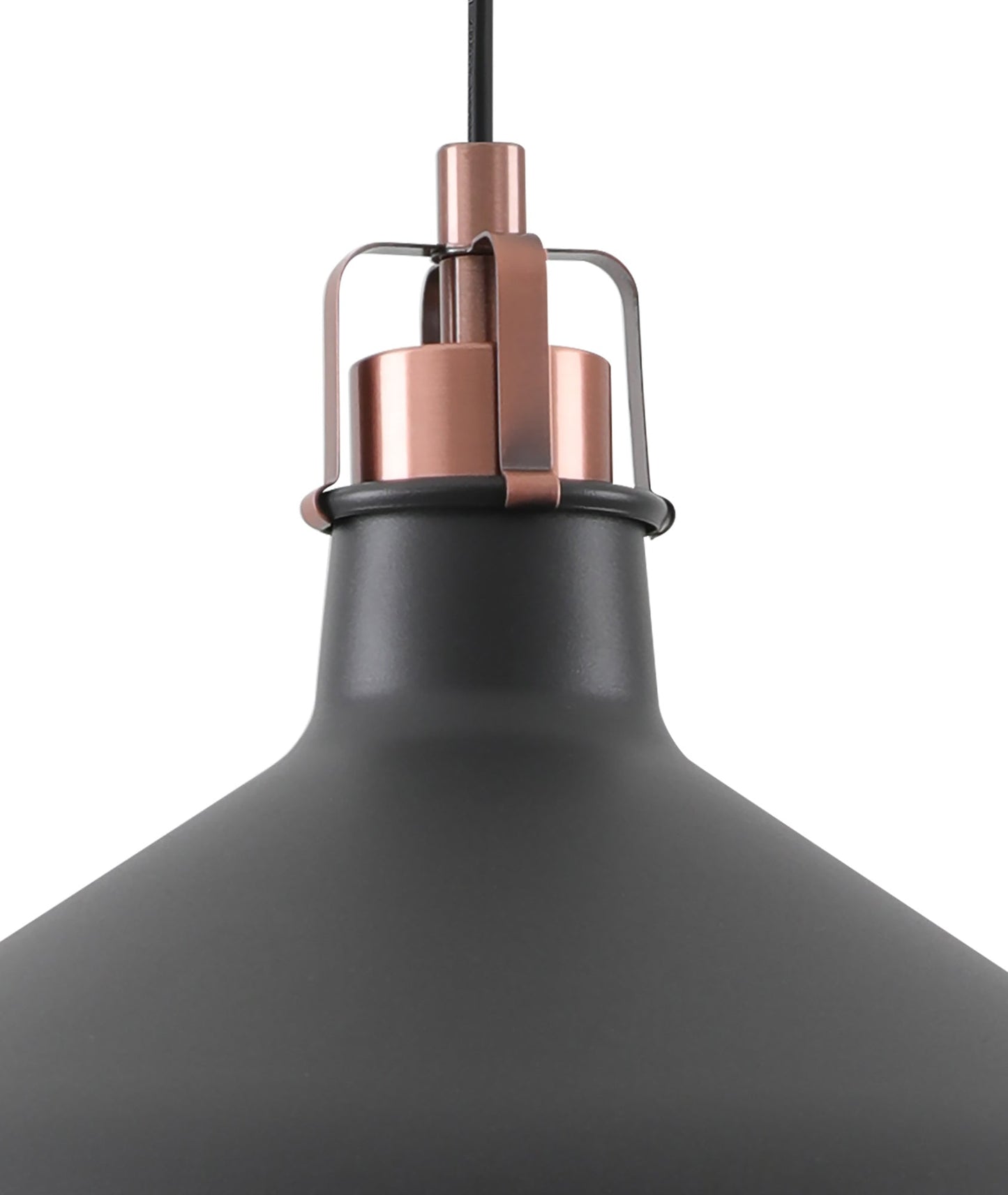 Toft Medium Pendant, 1 x E27, Graphite and Copper and White