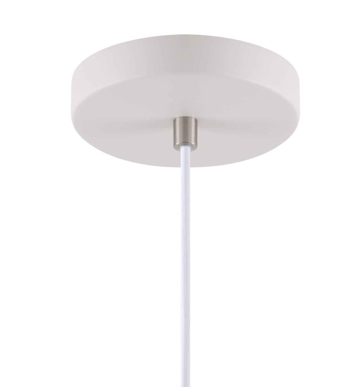 Toft Medium Pendant, 1 x E27, Sand White and Satin Nickel and White