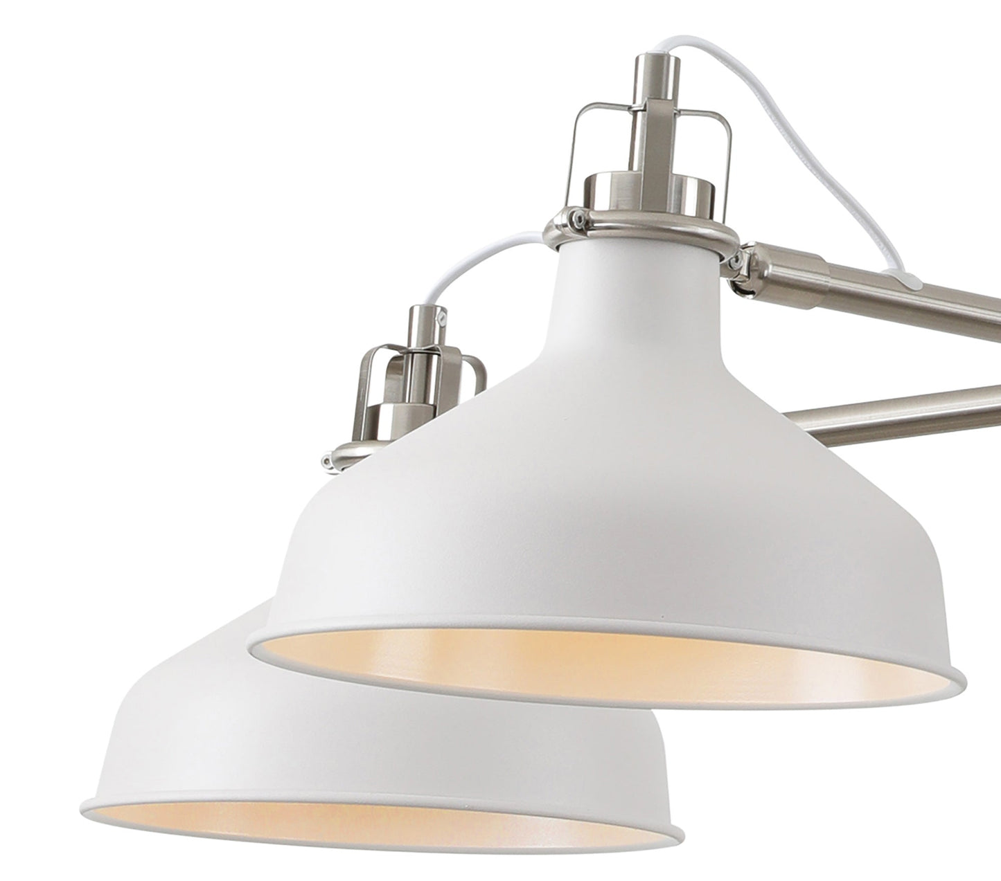 Toft Telescopic 5 Light, 5 x E27, Sand White and Satin Nickel and White