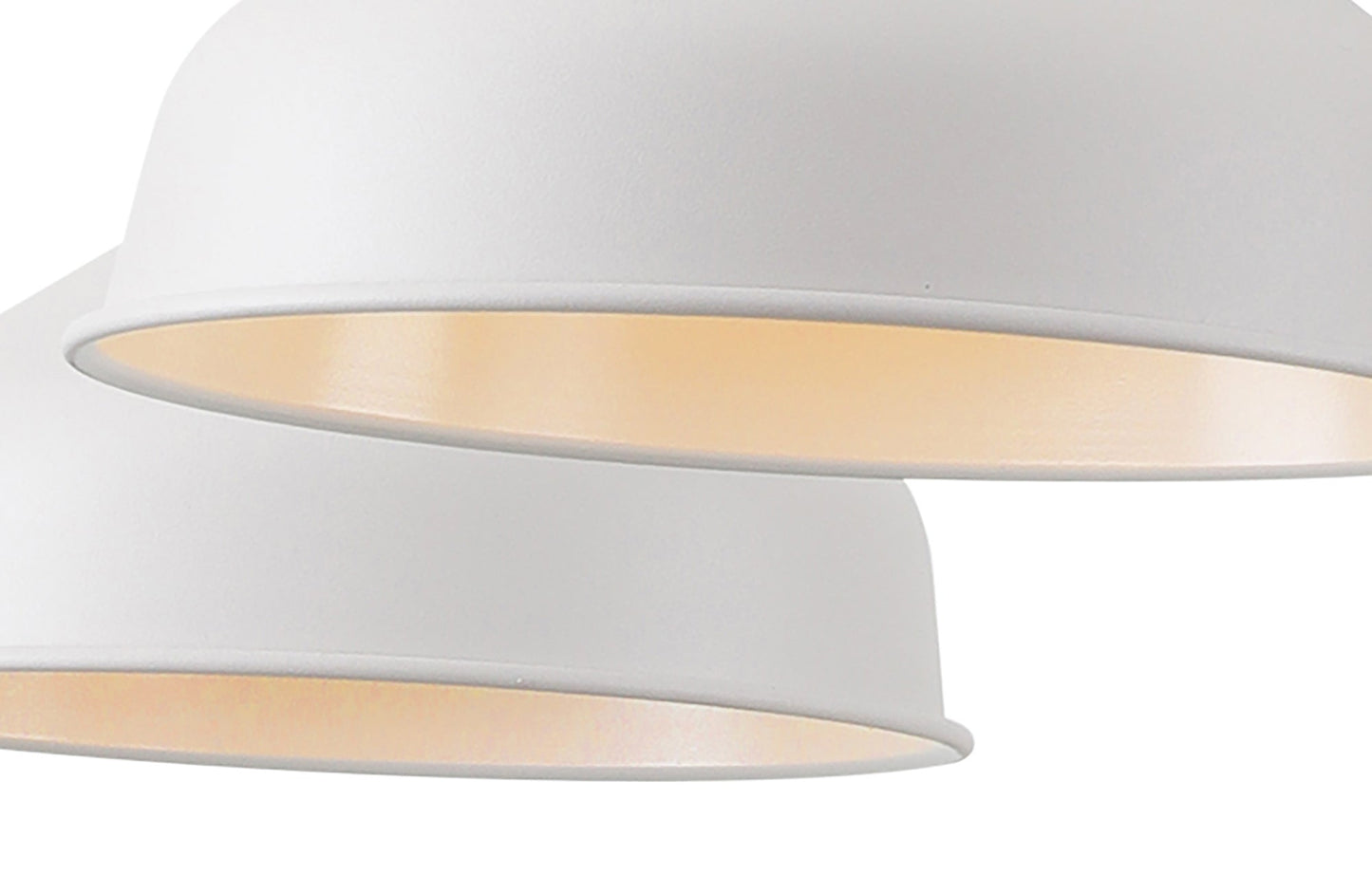 Toft Telescopic 5 Light, 5 x E27, Sand White and Satin Nickel and White