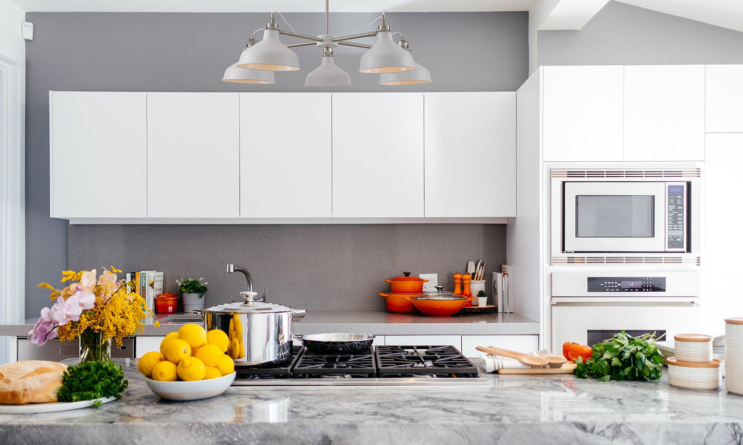 Toft Small Pendant, 1 x E27, Sand White and Satin Nickel and White