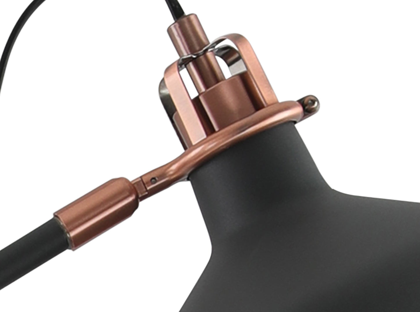 Toft Adjustable Floor Lamp, 1 x E27, Graphite and Copper and White