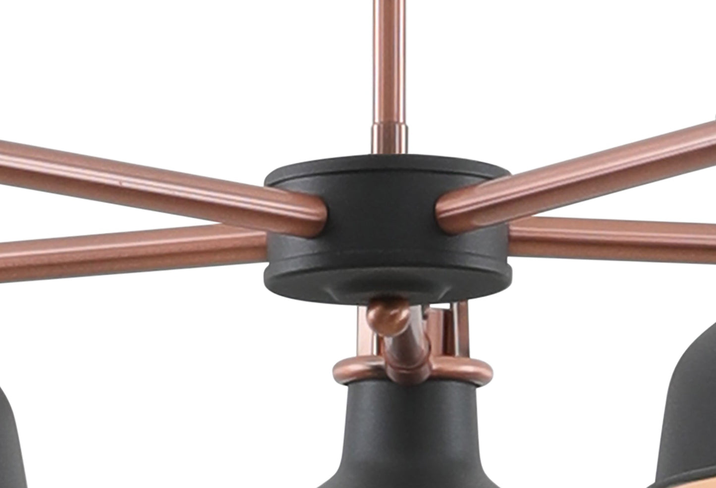 Toft Telescopic 5 Light, 5 x E27, Graphite and Copper and White