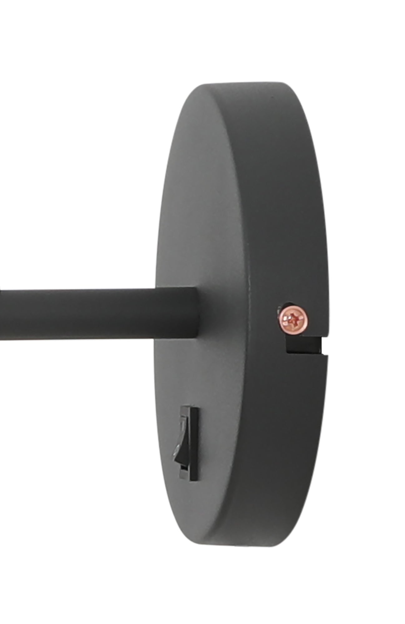 Toft Adjustable Wall Lamp Switched, 1 x E27, Graphite and Copper and White