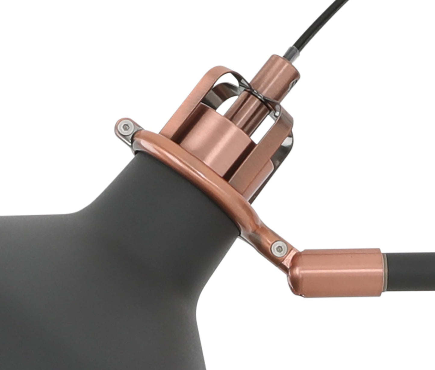 Toft Adjustable Wall Lamp Switched, 1 x E27, Graphite and Copper and White
