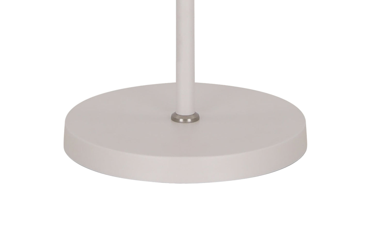 Toft Floor Lamp, 2 x E27, Sand White and Satin Nickel and White