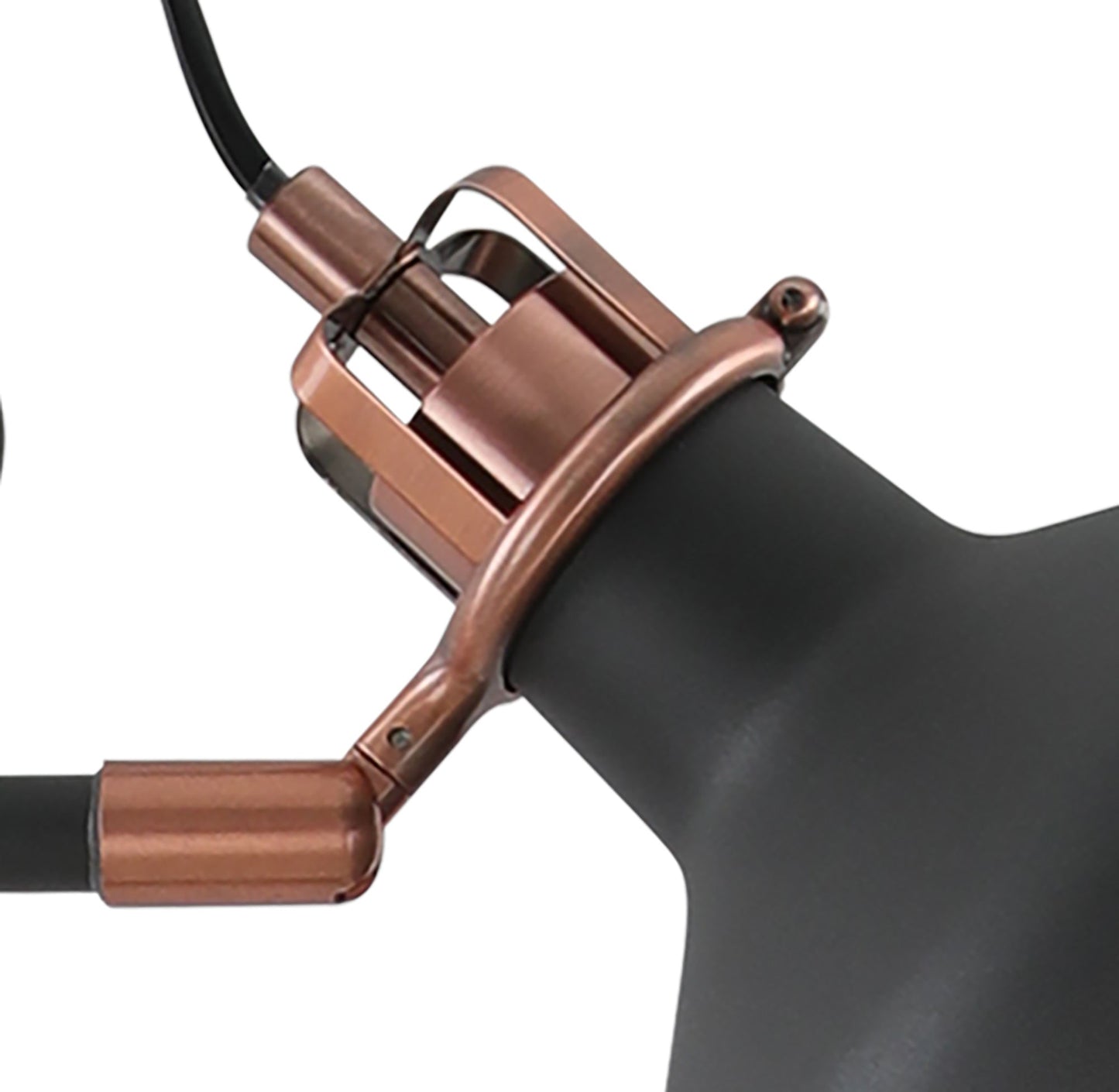 Toft Floor Lamp, 2 x E27, Sand Back and Copper and White