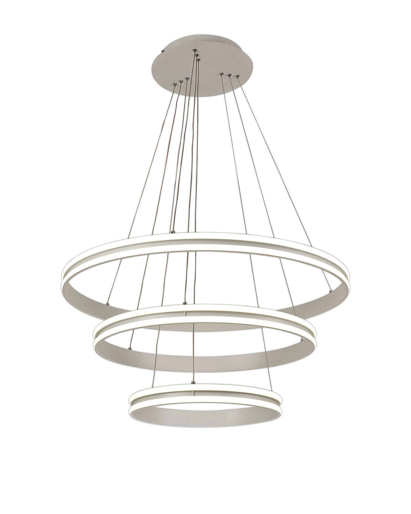 Underwood Pendant, 3 Light 50W,30W,20W LED, 4000K, 5470lm, Dimmable, Matt White, 3yrs Warranty