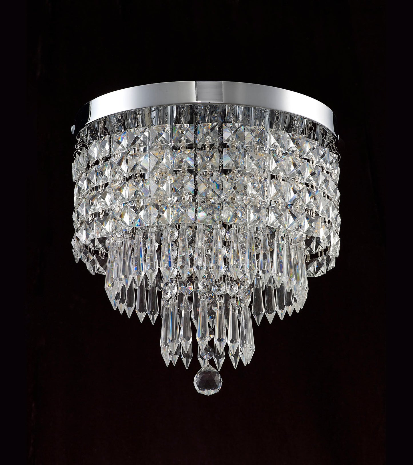 Warford Ceiling Light, 4 x G9, IP44, Polished Chrome and Crystal 2