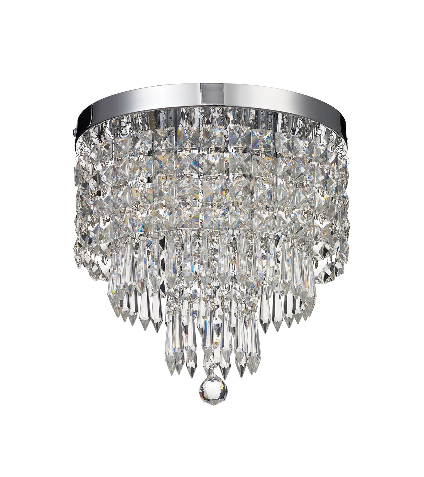 Warford Ceiling Light, 4 x G9, IP44, Polished Chrome and Crystal 2