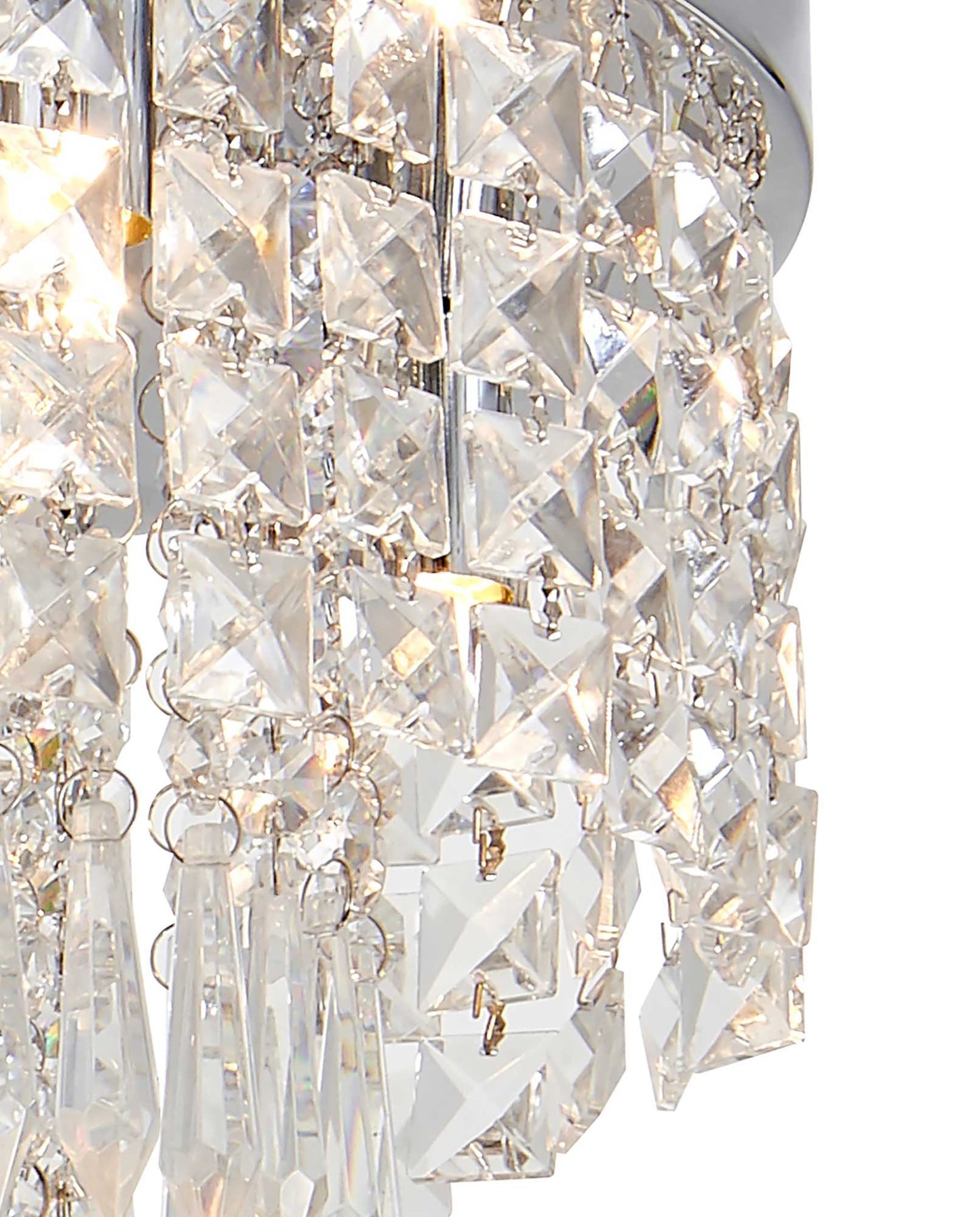 Warford Ceiling Light, 4 x G9, IP44, Polished Chrome and Crystal 2