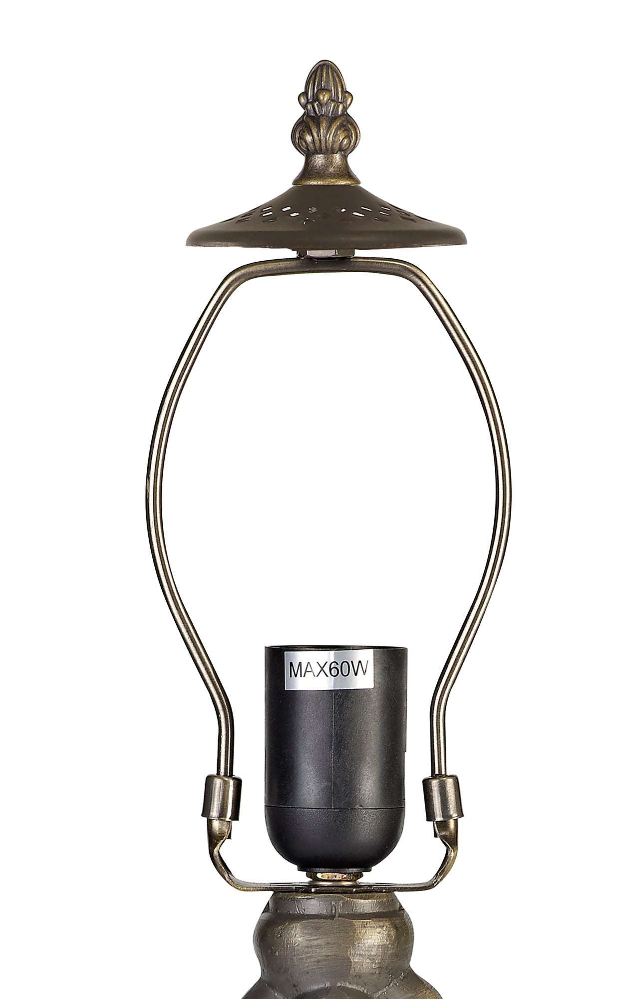 Rydal Tiffany 30cm Non-electric Shade Suitable For Pendant and Ceiling and Table Lamp, Amber and Cream and Crystal