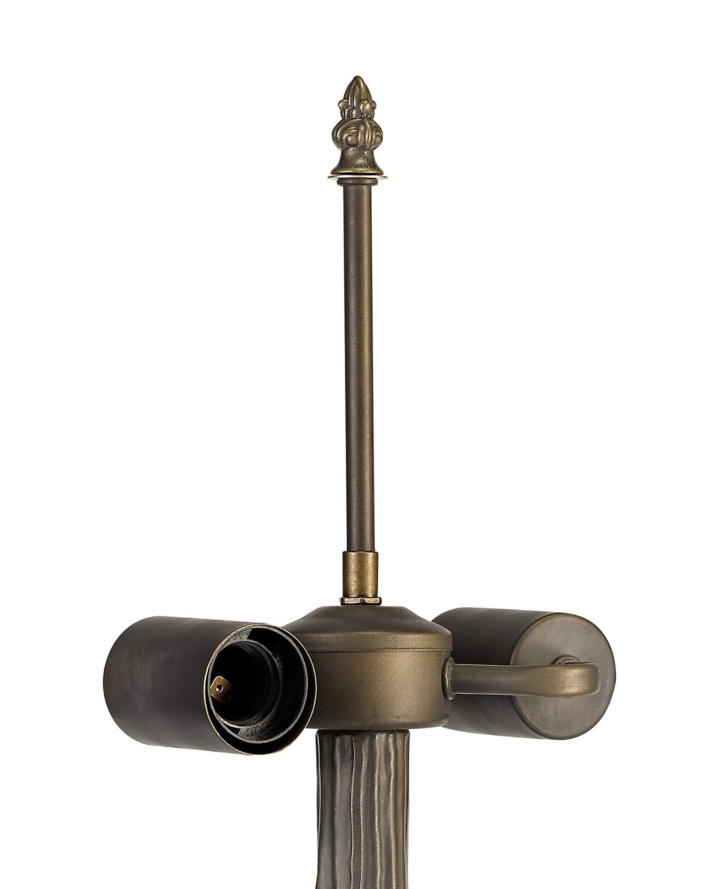 Rydal Tiffany 40cm Shade Only Suitable For Pendant and Ceiling and Table Lamp, Amber and Cream and Crystal
