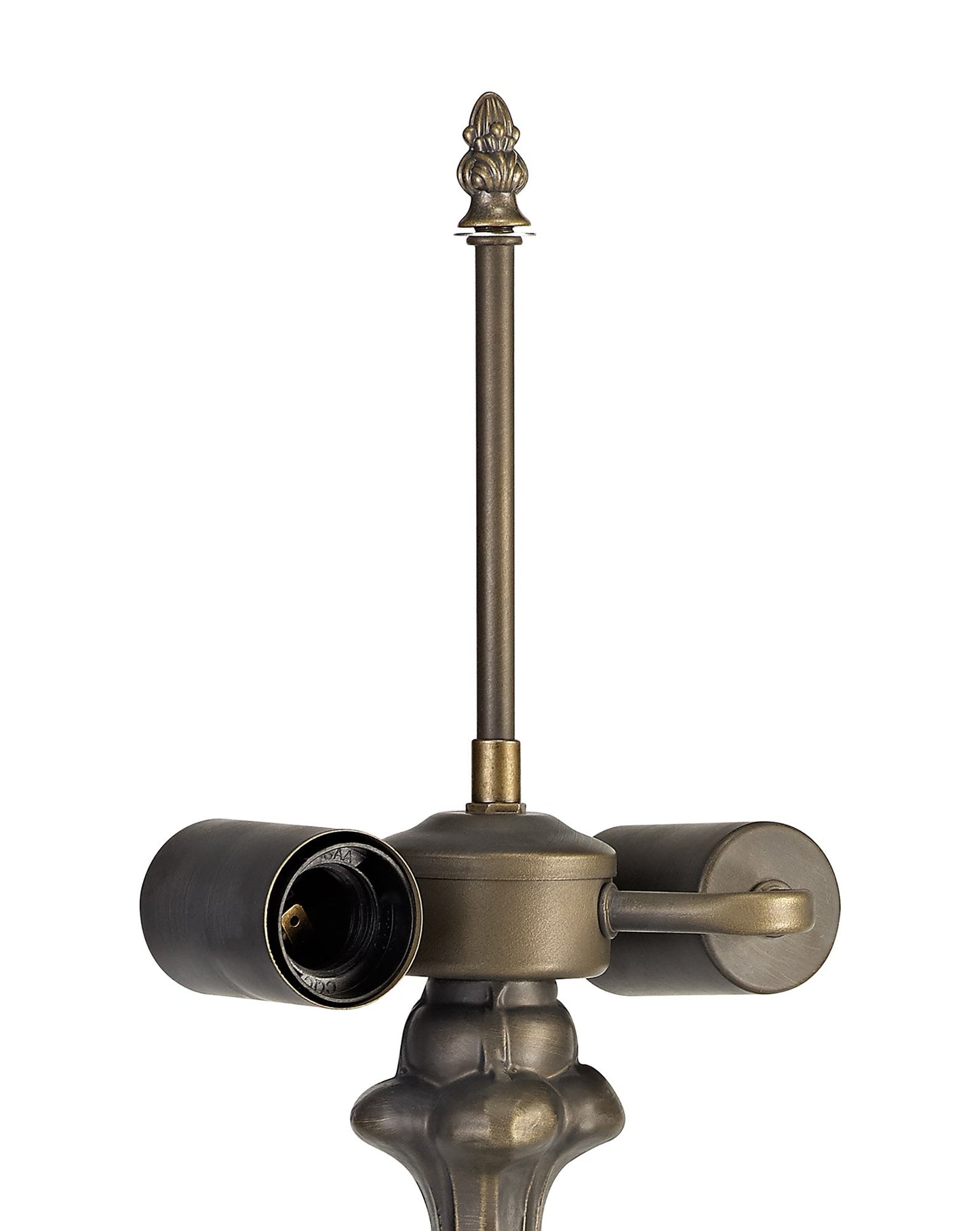 Rydal Tiffany 40cm Shade Only Suitable For Pendant and Ceiling and Table Lamp, Amber and Cream and Crystal