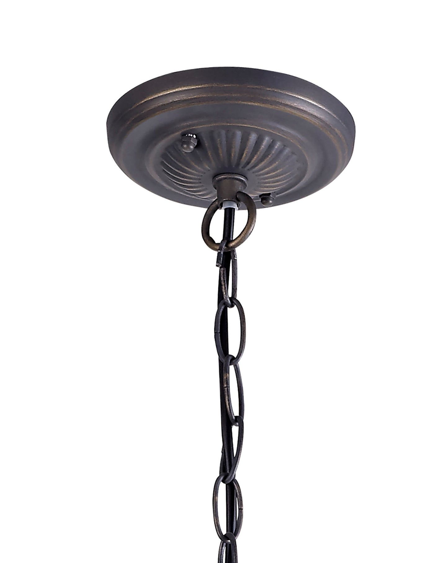 Rydal Tiffany 30cm Non-electric Shade Suitable For Pendant and Ceiling and Table Lamp, Amber and Cream and Crystal