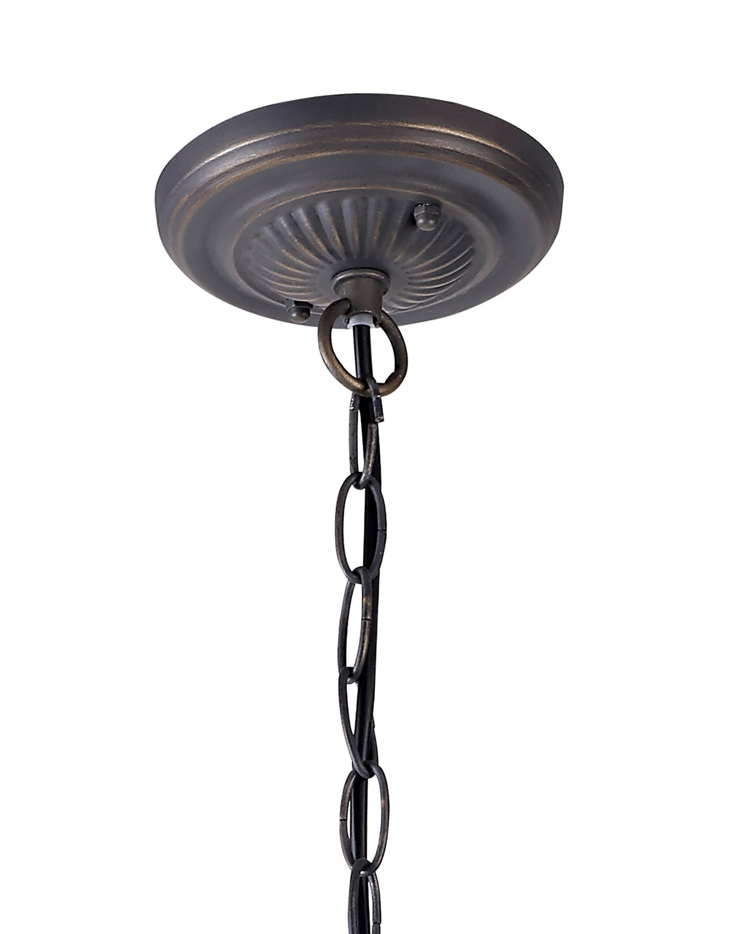Rydal Tiffany 30cm Non-electric Shade Suitable For Pendant and Ceiling and Table Lamp, Amber and Cream and Crystal