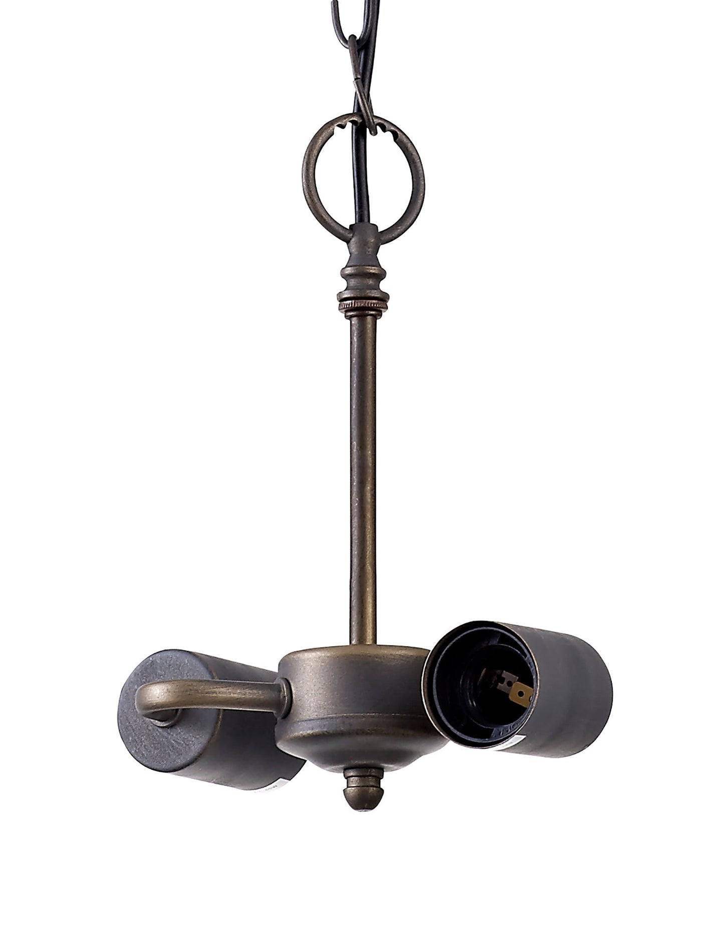 Rydal Tiffany 30cm Non-electric Shade Suitable For Pendant and Ceiling and Table Lamp, Amber and Cream and Crystal