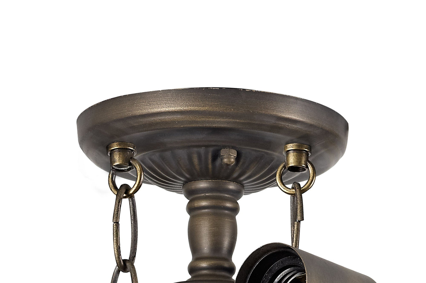 Rydal Tiffany 30cm Non-electric Shade Suitable For Pendant and Ceiling and Table Lamp, Amber and Cream and Crystal