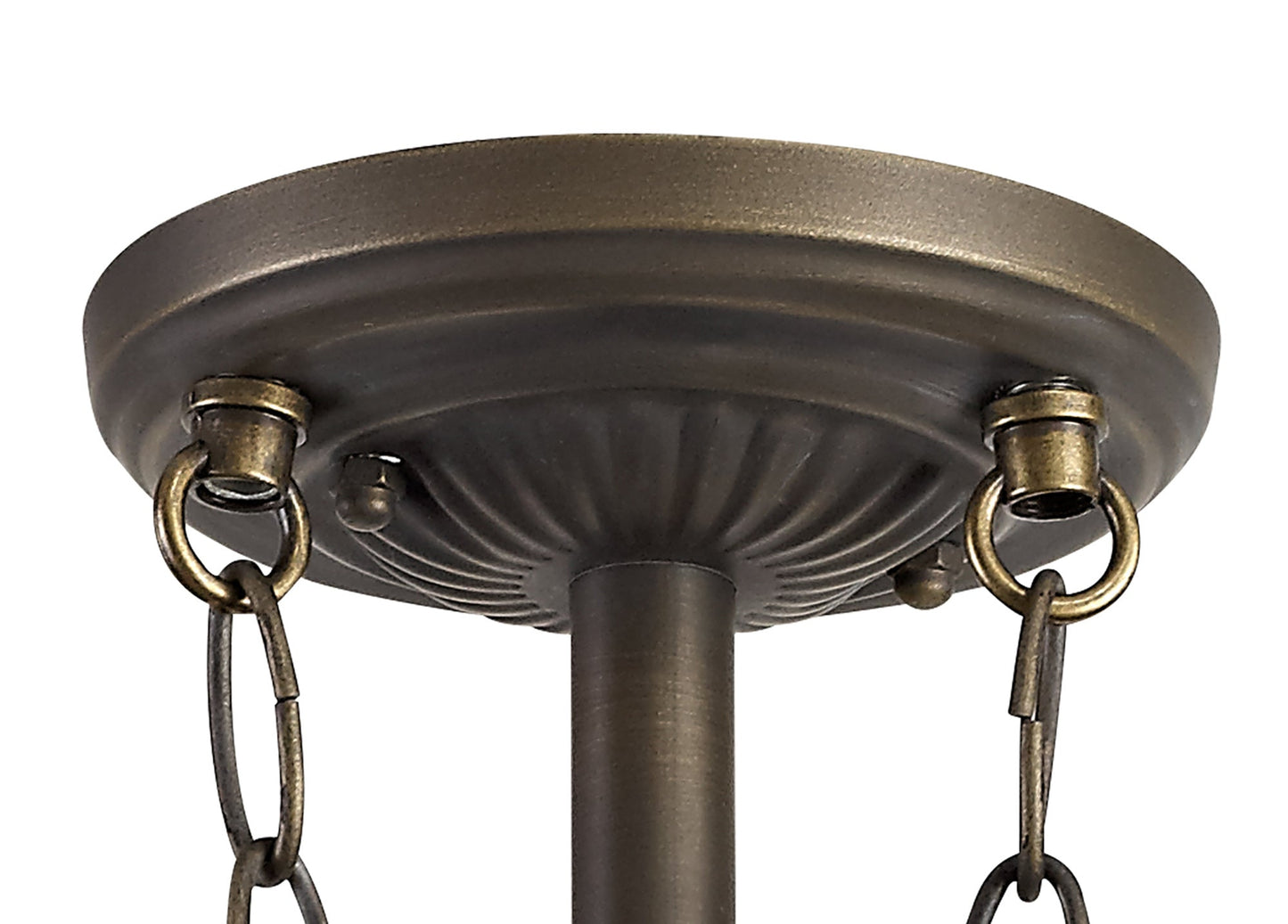 Rydal Tiffany 30cm Non-electric Shade Suitable For Pendant and Ceiling and Table Lamp, Amber and Cream and Crystal